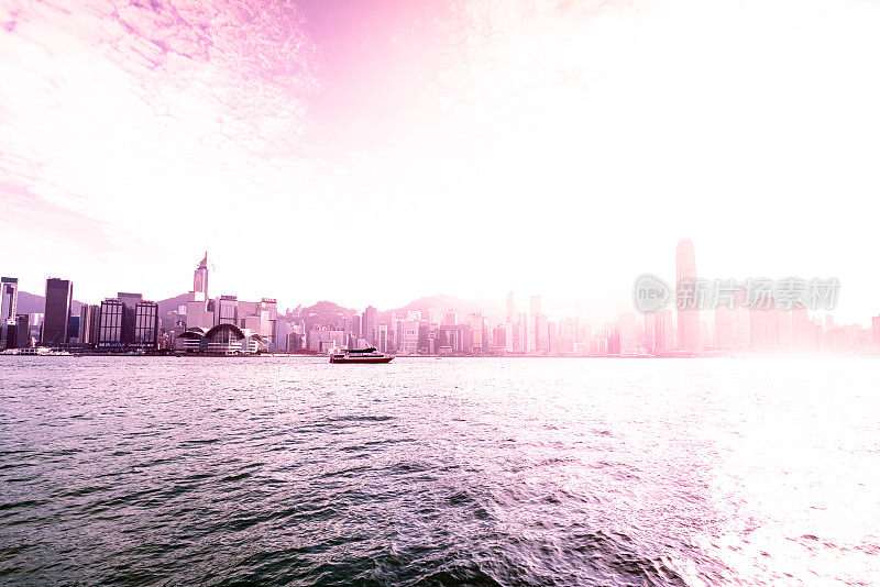 香港海港日落