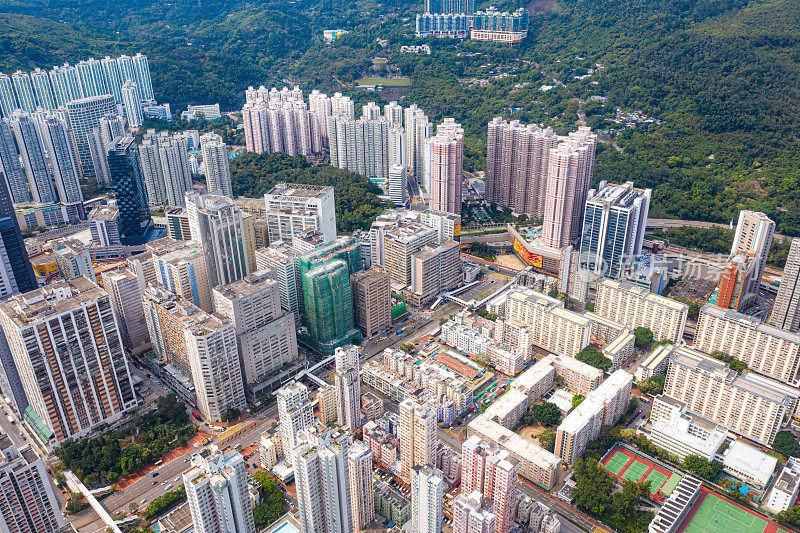 香港新界荃湾的住宅大厦