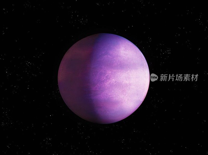 太空中的紫色星球