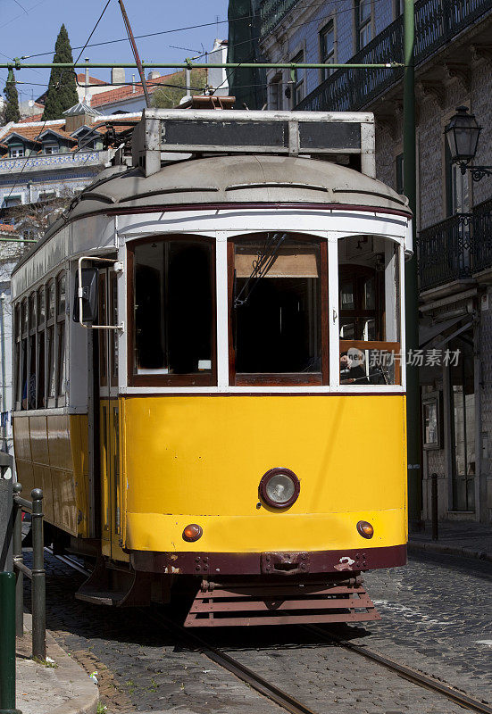 葡萄牙里斯本的老有轨电车