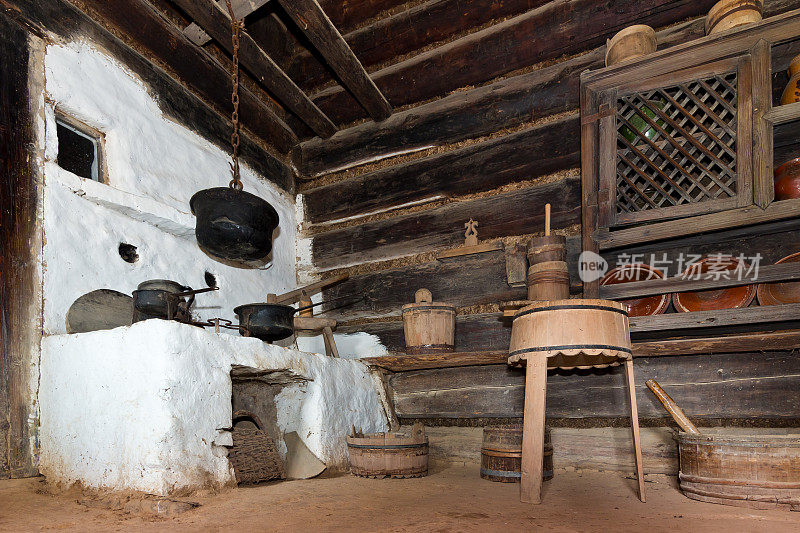 古老的农舍小厨房