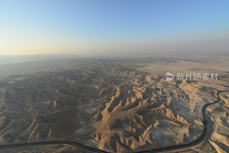 犹太沙漠公路以色列鸟瞰图
