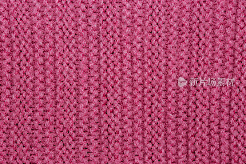 近距离粉红色针织背景