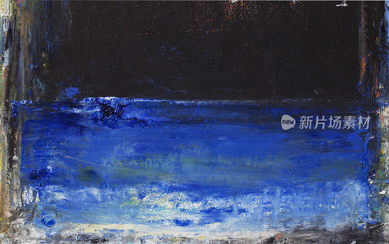 抽象画了蓝色和黑色的艺术背景。