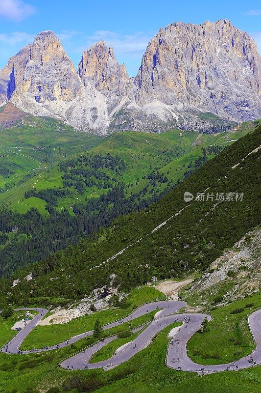 波多多和塞拉山路，白云石，意大利泰洛阿尔卑斯山