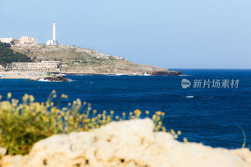 灯塔，萨伦托海景，意大利