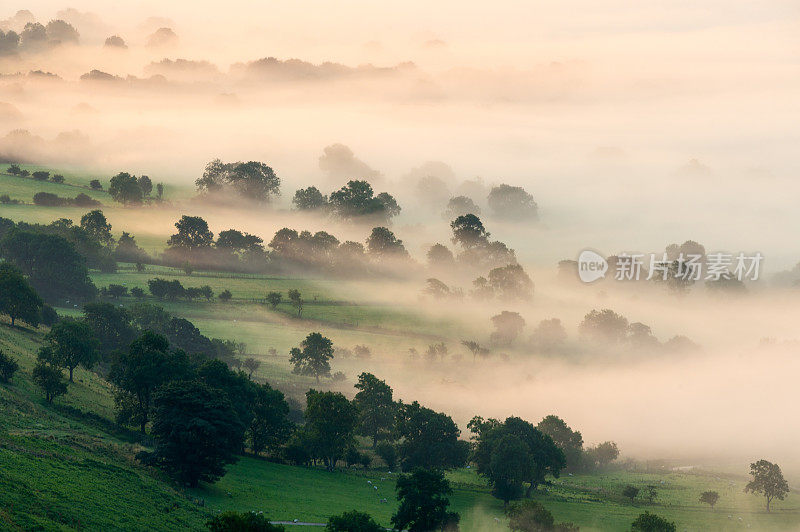 希望谷雾，马姆托，峰区国家公园