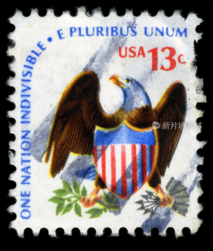 美国旧邮票13美分