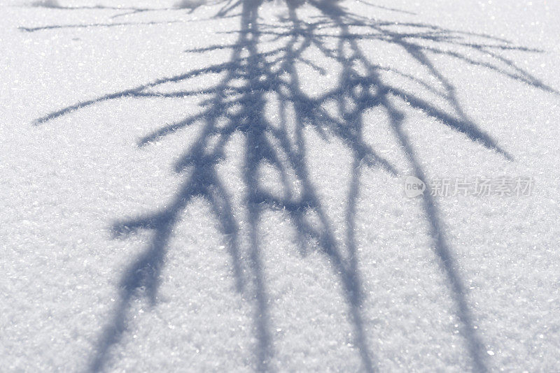 有阴影的雪面