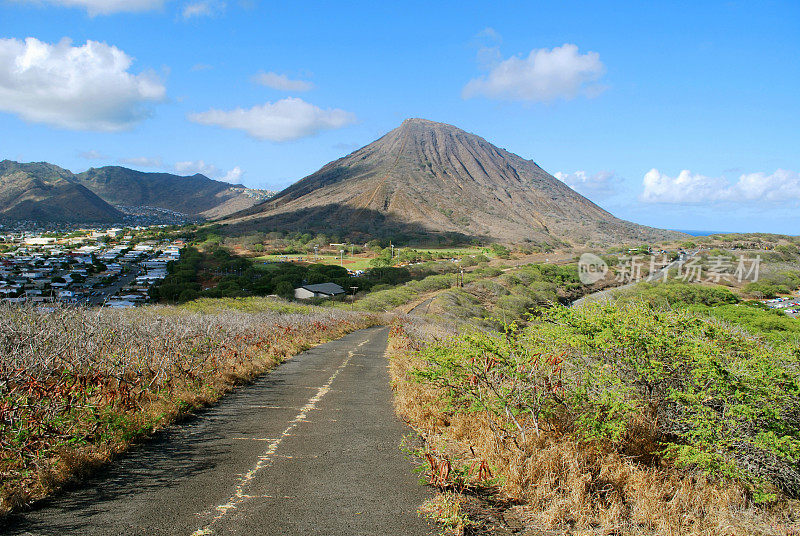 科科岬火山口徒步，瓦胡岛。