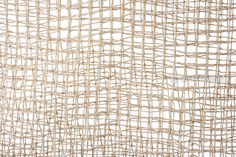 孤立的镜头拥挤的米色网在白色的背景