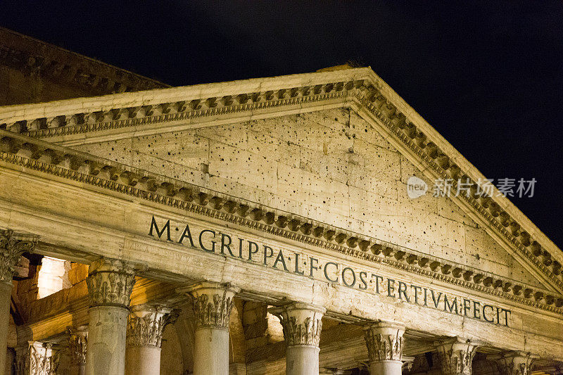 古代圆柱，万神殿，罗马，意大利