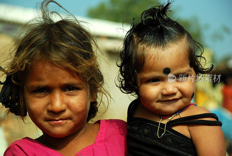 印度农村的孩子