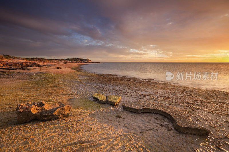 日落在海角海角NP，澳大利亚西部