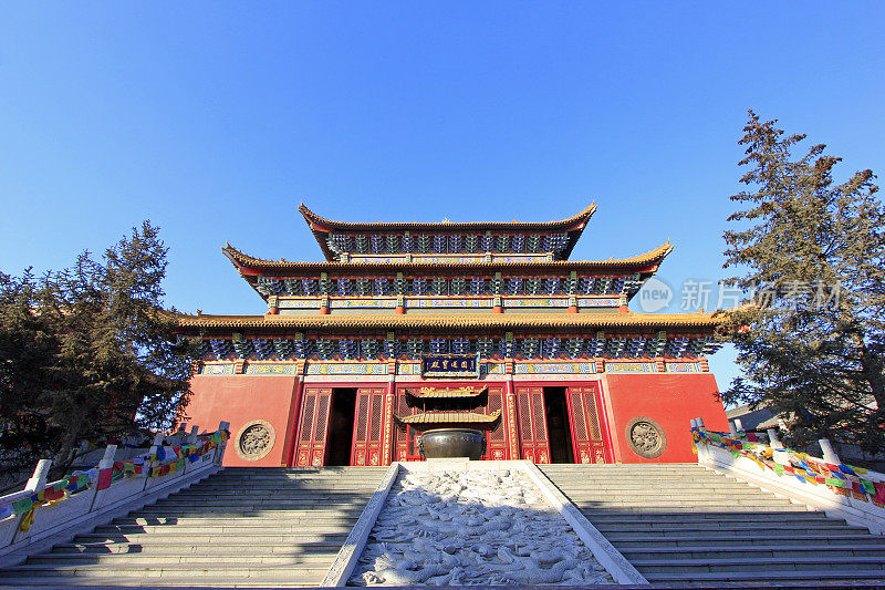 2015年2月6日，中国内蒙古自治区呼和浩特市观音庙建筑景观