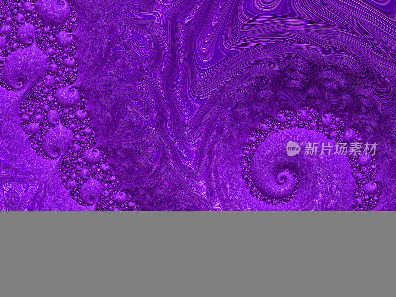 高分辨率紫色纹理分形背景在螺旋设计。