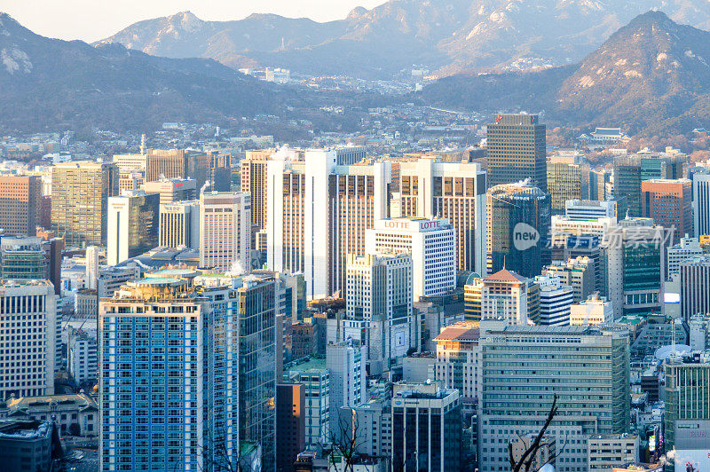 首尔的城市景观和城市天际线