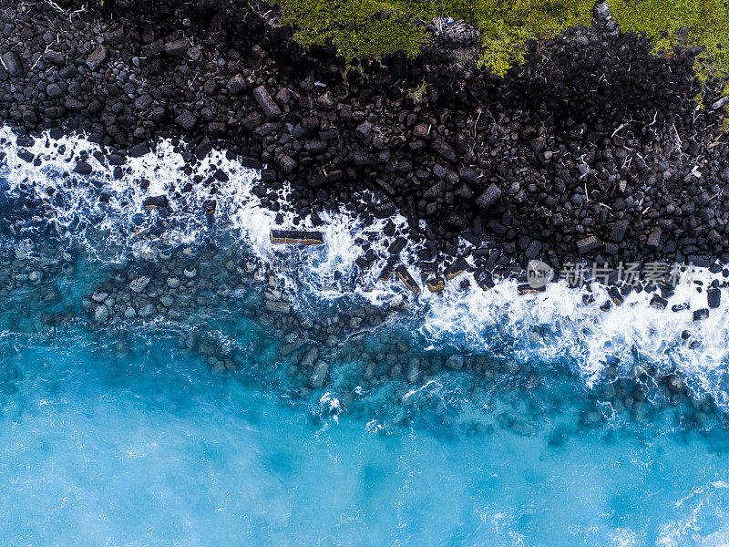 海浪的鸟瞰图