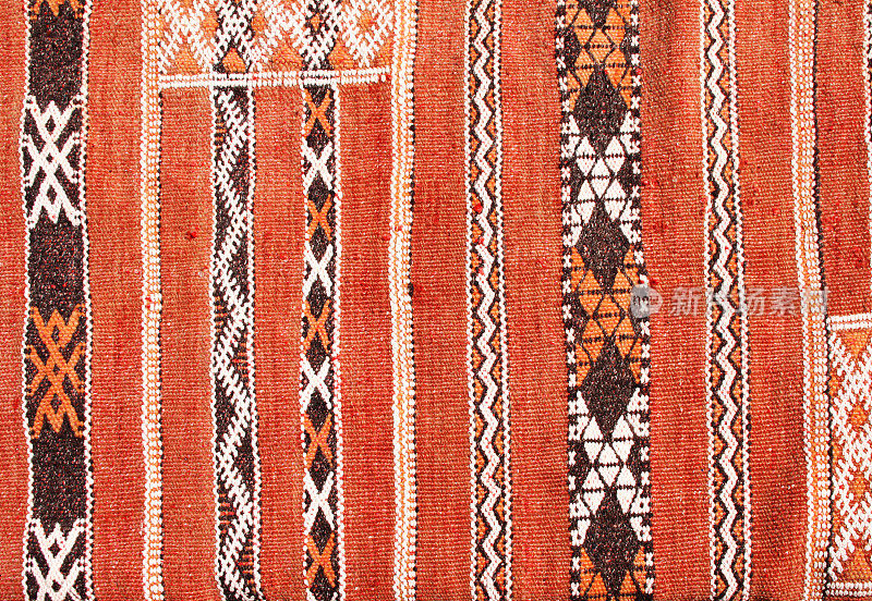 非洲摩洛哥柏柏尔传统羊毛地毯的质地