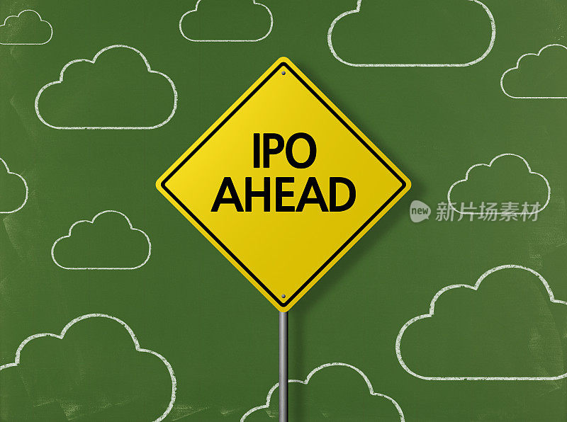 IPO提前-商业黑板背景