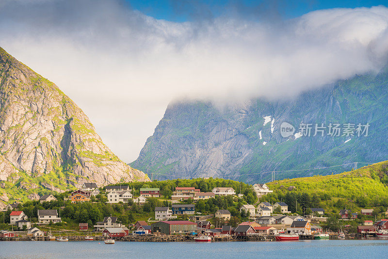 挪威罗浮敦群岛全景，日落美景