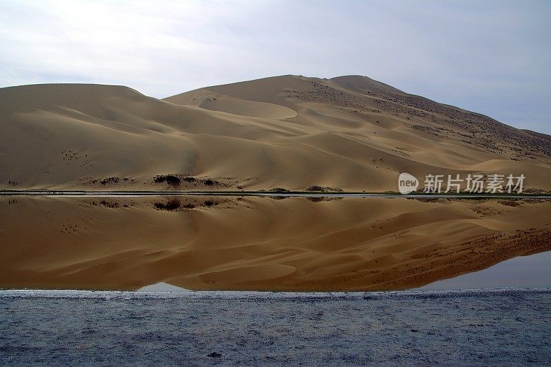 中国内蒙古巴丹吉林沙漠盐湖