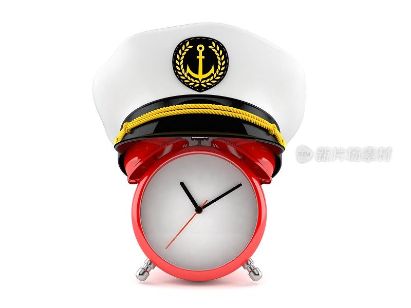 带船长帽的闹钟