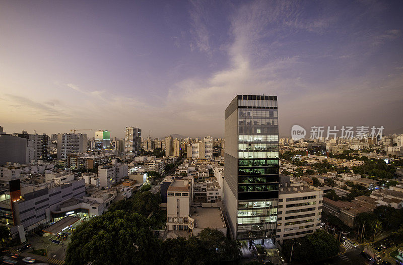 利马的城市景观，秘鲁