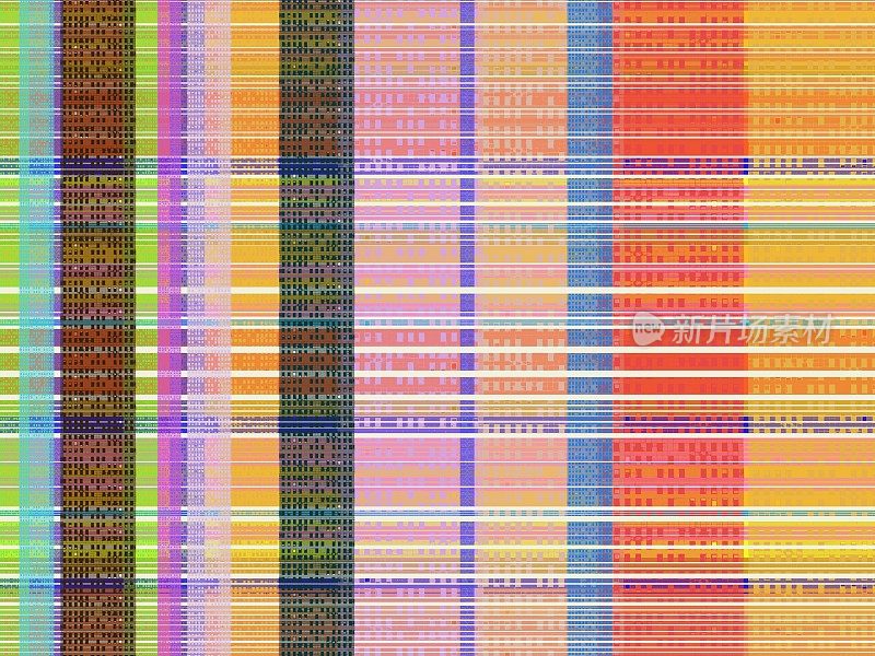 多色抽象背景，故障，像素概念