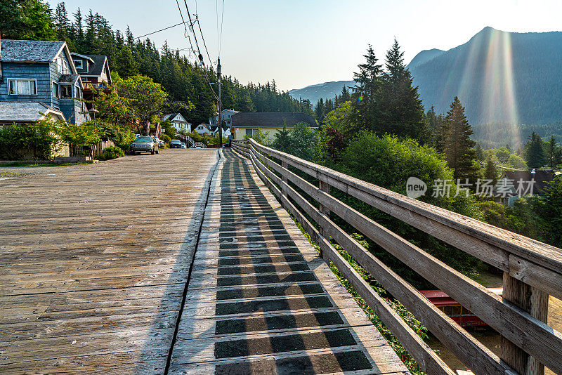 美国阿拉斯加州凯奇坎的格兰特街景