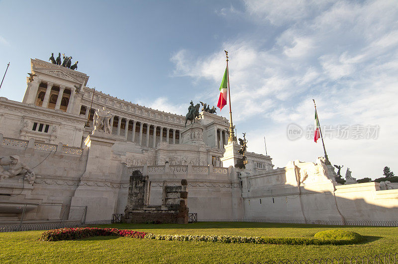 维克多·伊曼纽尔二世纪念碑在威尼斯广场，罗马