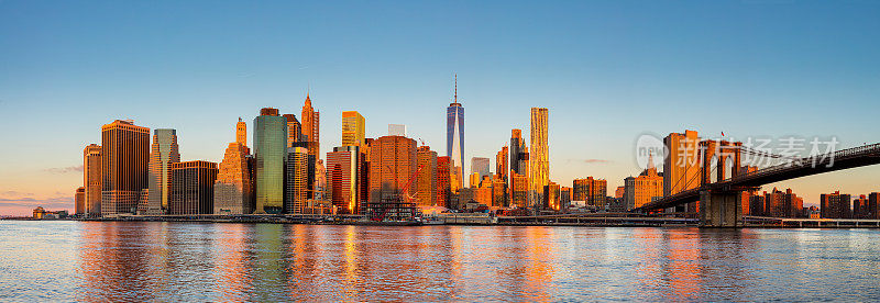 清晨的纽约全景——曼哈顿