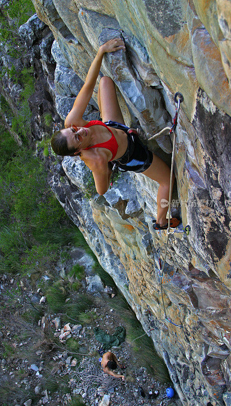 女性Rockclimber