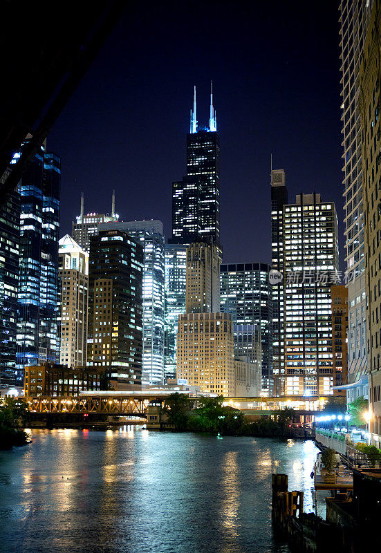 芝加哥市中心之夜