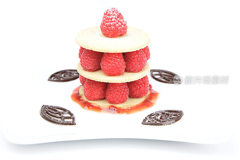 树莓脆饼的一种甜点