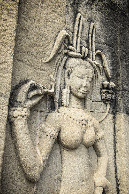 吴哥窟雕塑，柬埔寨