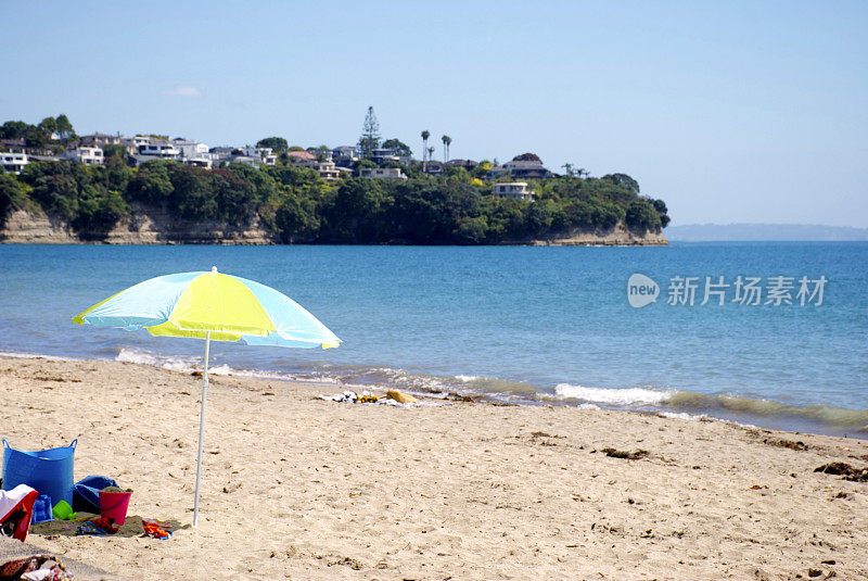 海滩伞，北岸奥克兰，新西兰