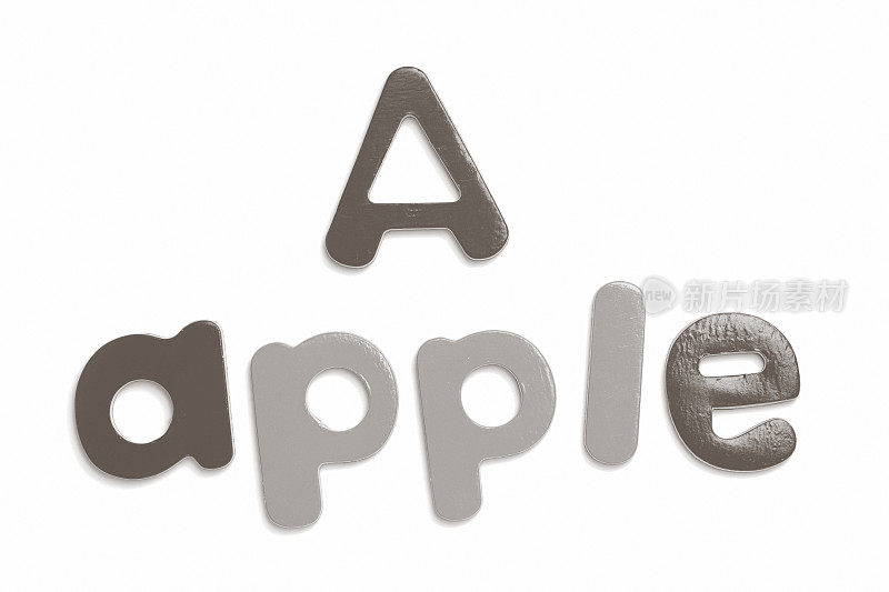 拼读法，A在Apple里