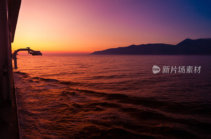 希腊海岸夕阳