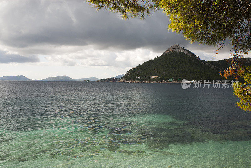 马略卡岛福门托海滩的地中海海景