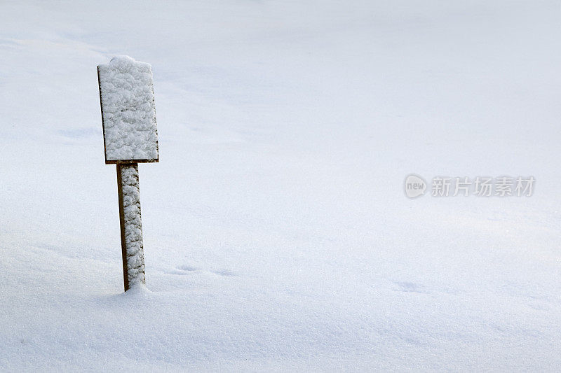 雪覆盖的迹象