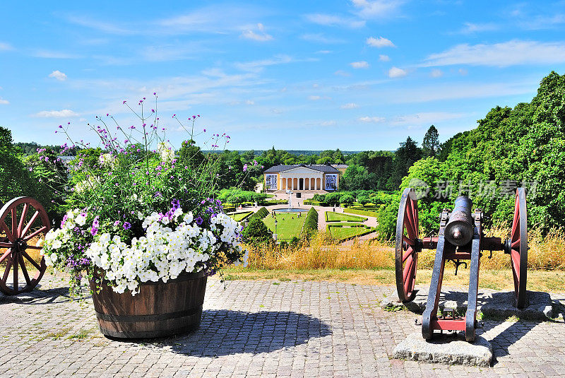 瑞典乌普萨拉。植物园景观