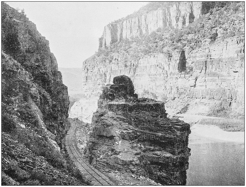 美国著名风景的古老照片:大峡谷