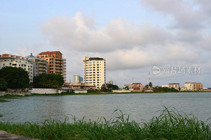 尼日利亚拉各斯，维多利亚岛，库拉莫水域泻湖
