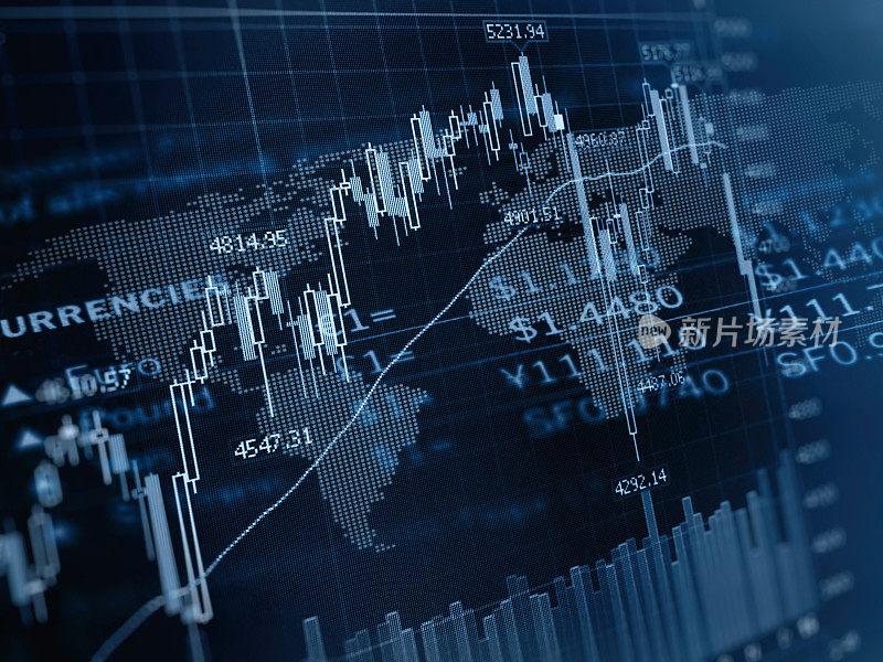 金融投资股票市场图表货币兑换全球商业金融科技