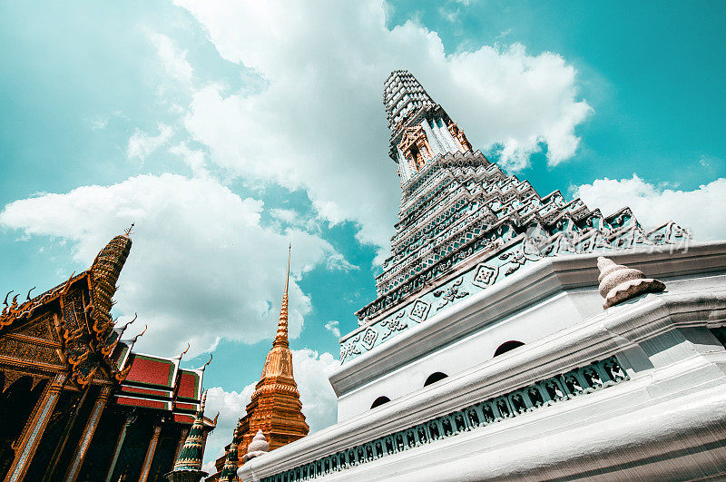 曼谷庙宇的塔