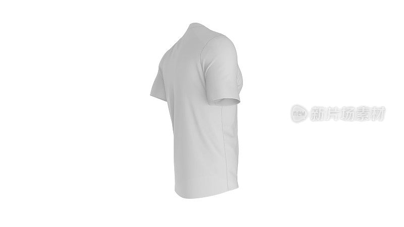 3d渲染空白衬衫孤立的白色背景。空衣服设计。与剪贴路径库存照片隔离
