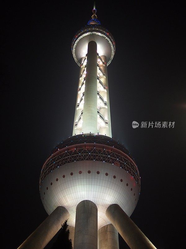 夜景东方明珠塔