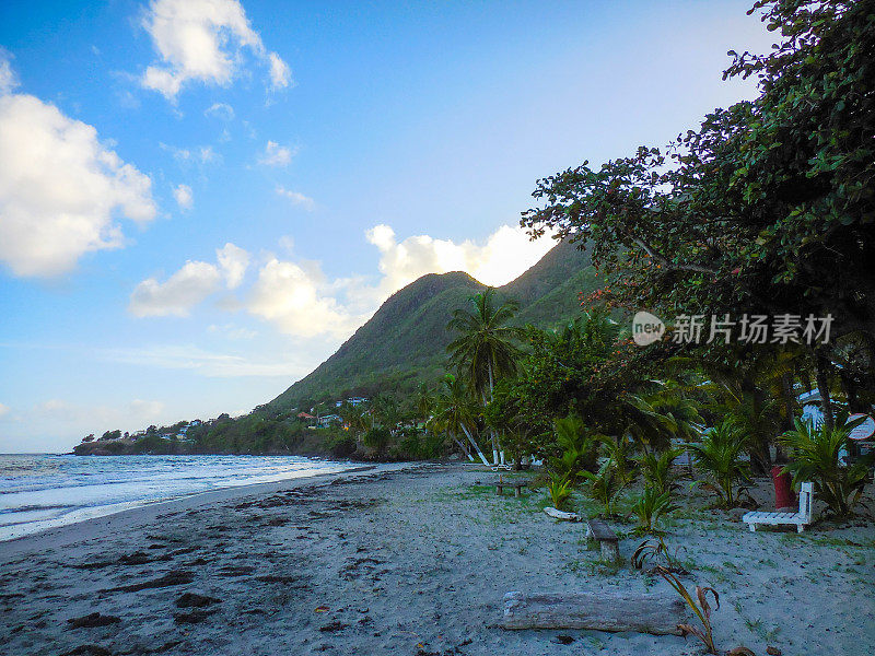 钻石海滩,马提尼克岛。