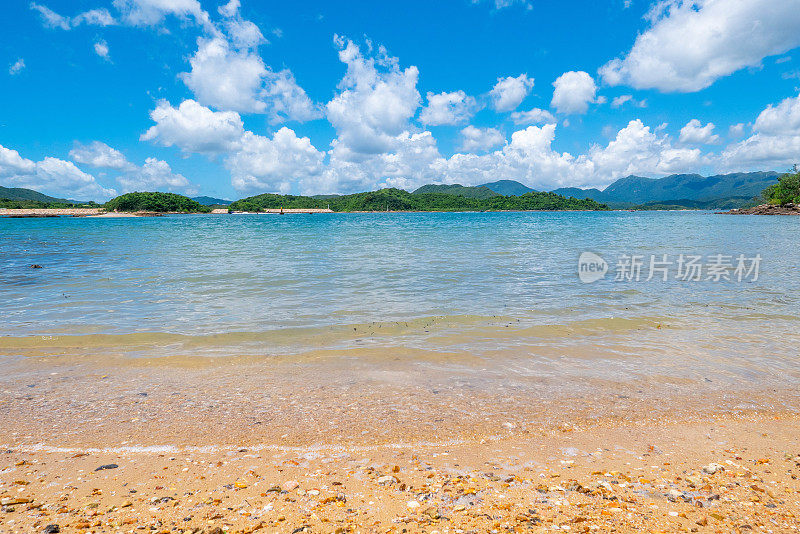 香港西贡村的海滩景色